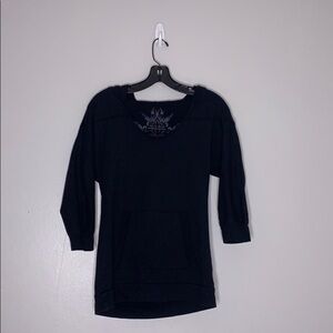 Free People Intimately black hooded pullover leisure women’s shirt small